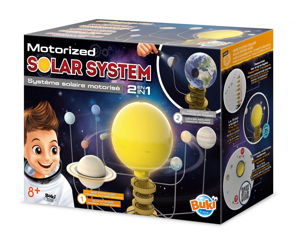 Buki Experimentier-Bausatz – Mobiles Sonnensystem, batteriebetrieben, ab 8 Jahren