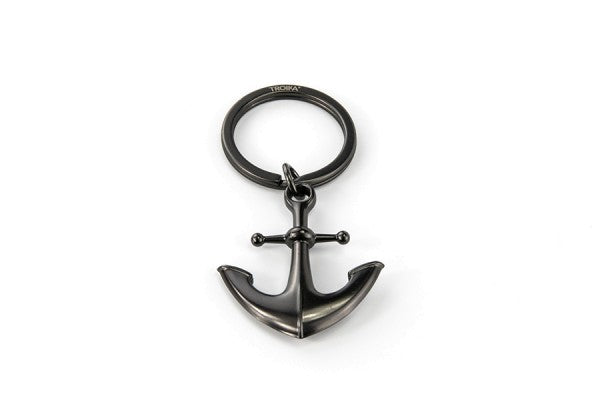 TROIKA Schlüsselanhänger Anker – Metall, Schwarz, 40 × 70 mm