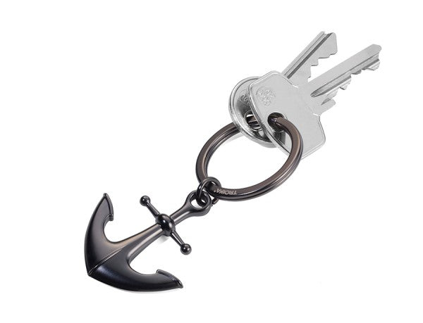 TROIKA Schlüsselanhänger Anker – Metall, Schwarz, 40 × 70 mm
