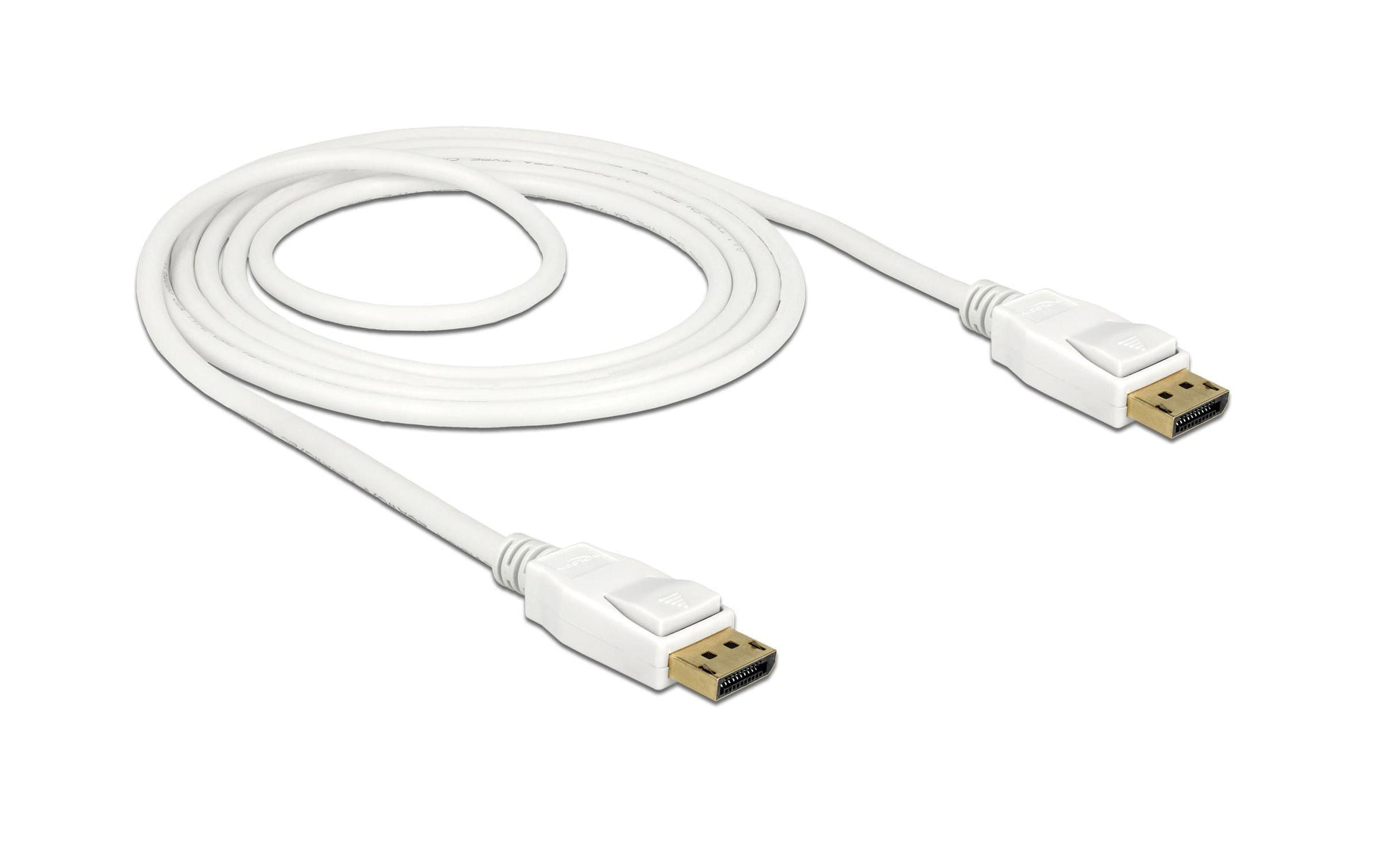 DeLOCK DisplayPort Kabel DP 1.2 4K 60 Hz – 1,5 m – Weiss