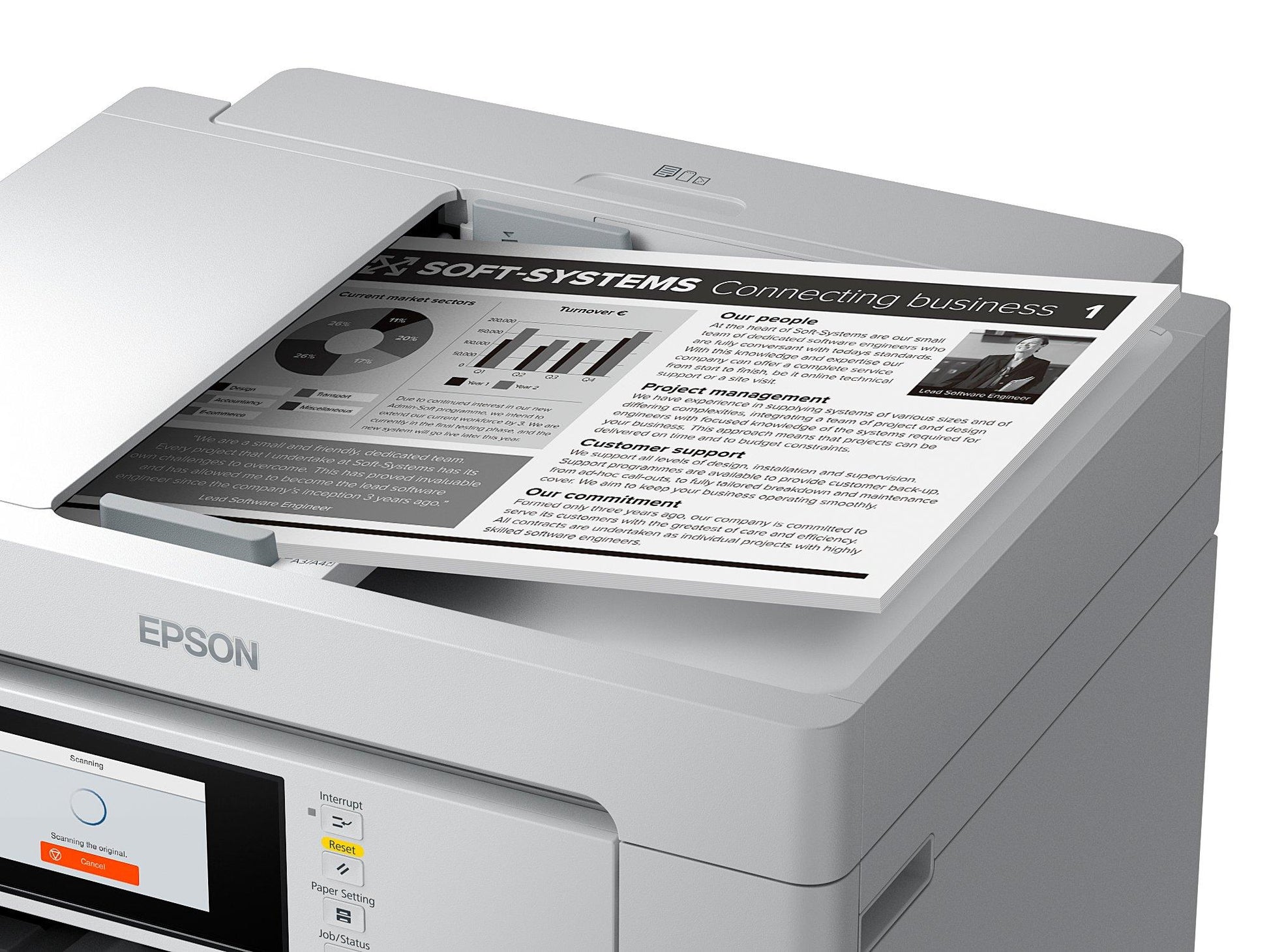 Epson EcoTank Pro ET-M16685 – S/W Tintenstrahl-MFP A3, 3-in-1 – USB/LAN/WLAN – Duplex, ADF – 25 ppm S/W