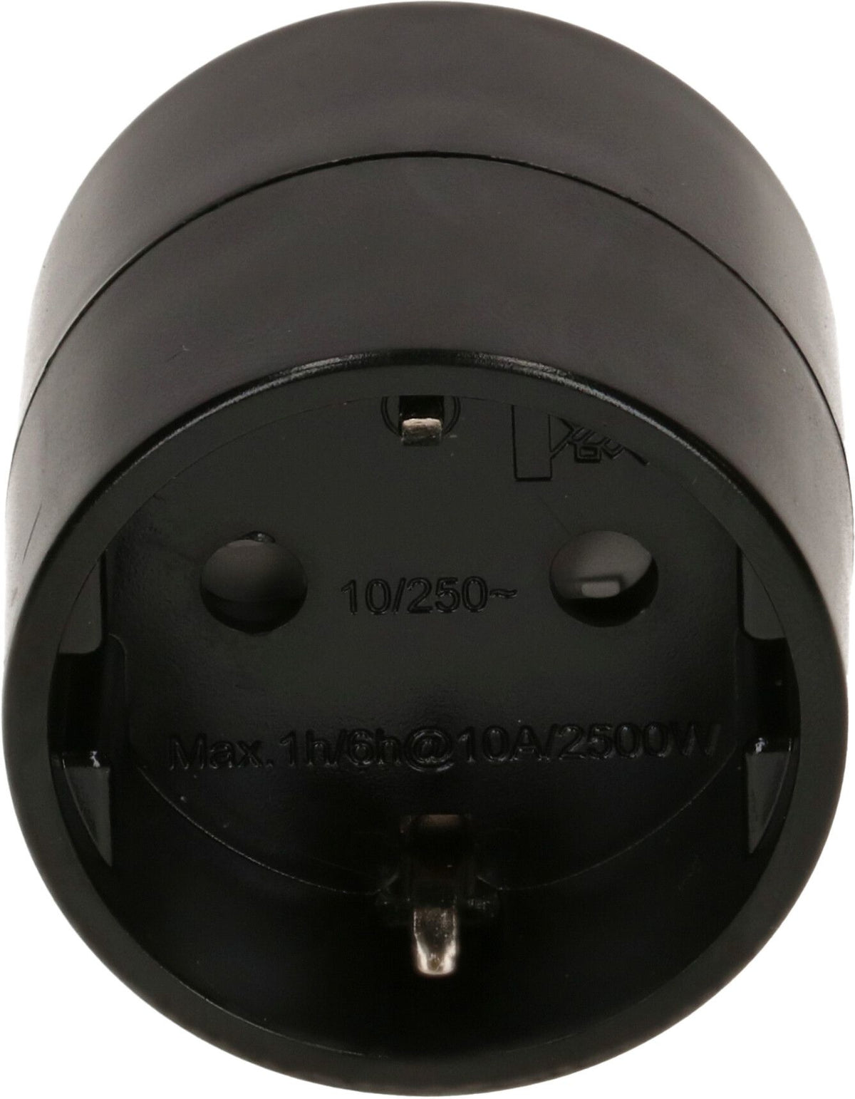 Max Hauri AG Reiseadapter – geerdet, 10 A/230 V – von Schuko zu Typ 12 (T12) – schwarz
