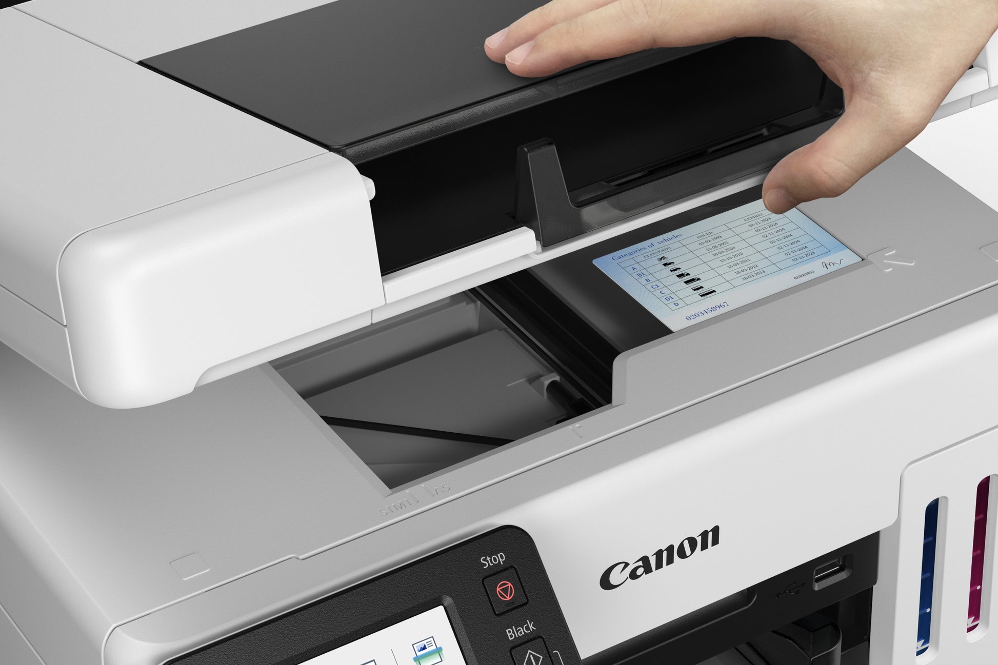 Canon MAXIFY GX6550 – Farbtintenstrahl-Multifunktionsdrucker, A4, 3-in-1, Duplex, ADF, WLAN/LAN, AirPrint