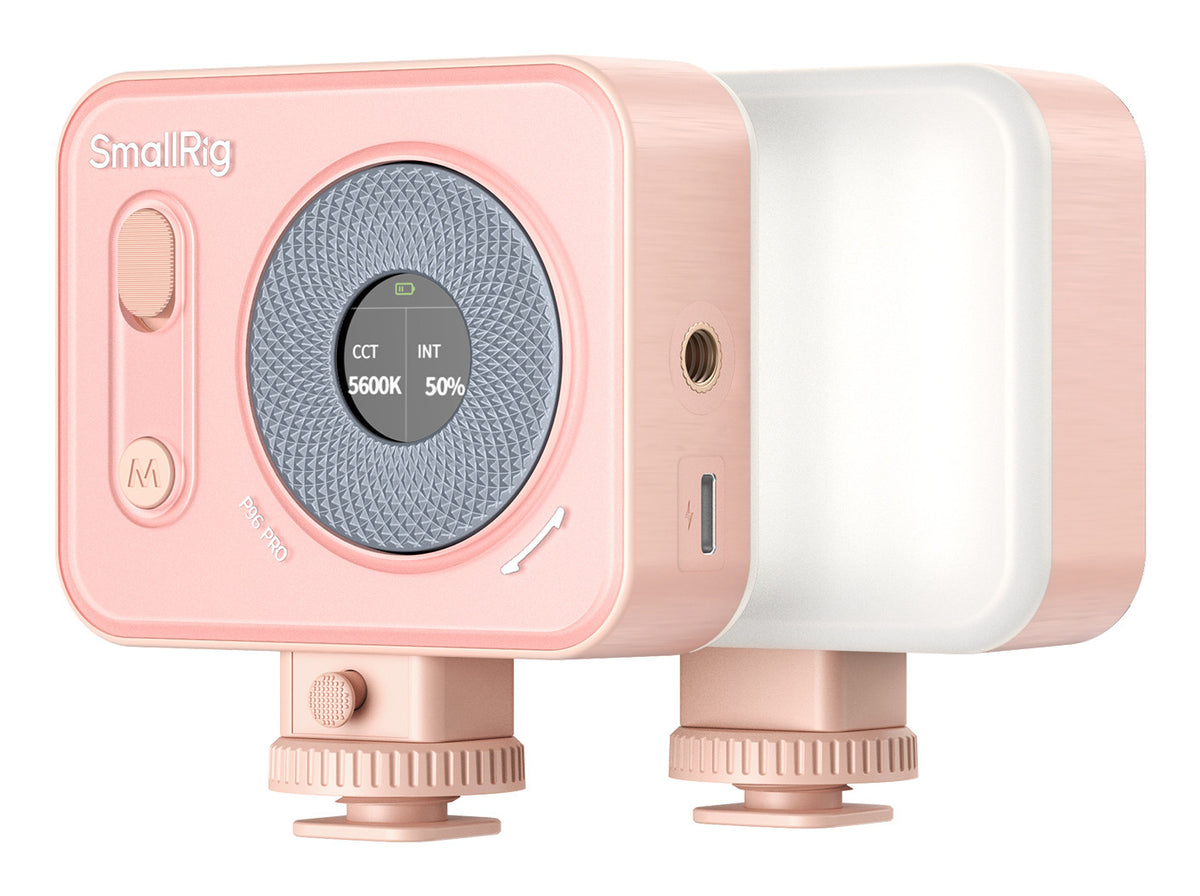 SmallRig Vibe P96 Pro LED-Video-Licht – 5 W, dimmbar, 2500–6500 K, CRI 95 – Rosa