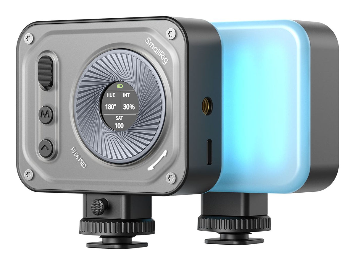 SmallRig Vibe P108 Pro Mini-LED Video Licht – 1150 Lux, 2500–6500 K, CRI 95 – Akku, Schwarz