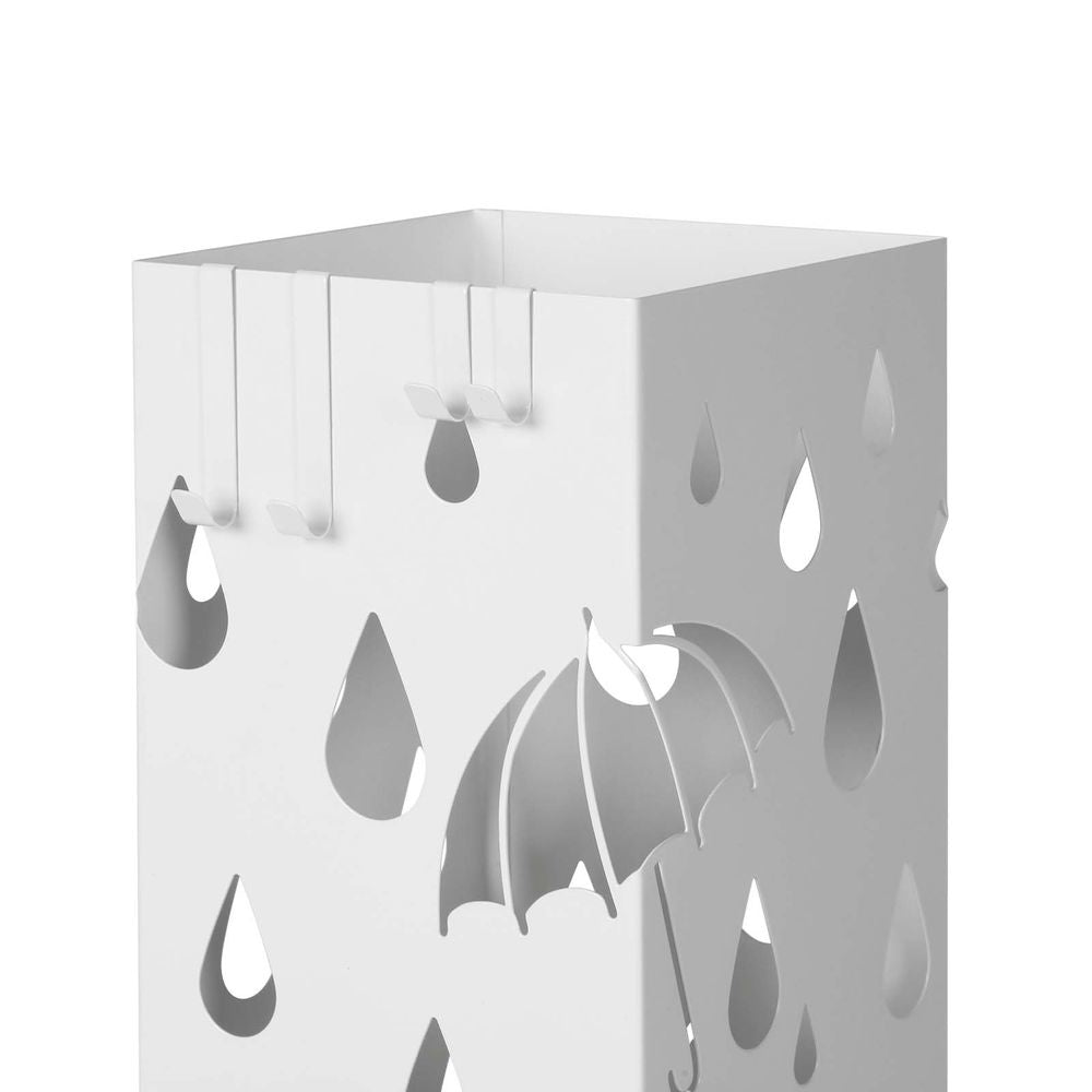 Songmics Schirmständer – Stahl, Weiss, 15,5 × 15,5 × 49 cm