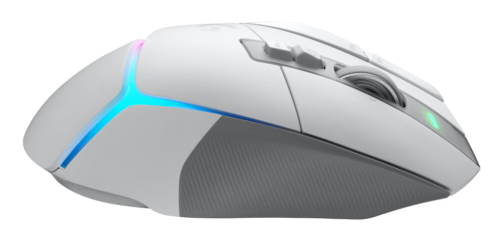 Logitech G G502 X PLUS – Gaming-Maus – Kabellos (2,4 GHz), 25600 DPI, RGB-Beleuchtung, rechts, Weiss