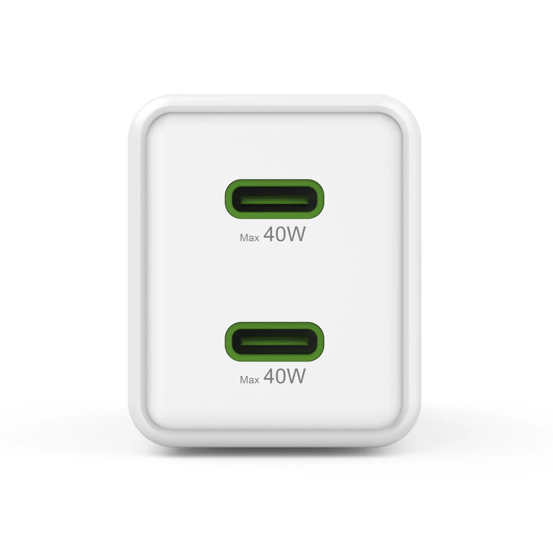 Hama 00125146 USB-Ladegerät 40 W – USB-C×2 – PD, QC 3.0, GaN – für Smartphones, Tablets u. a. – Weiss