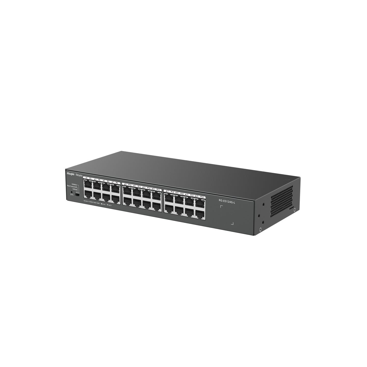 Ruijie Networks RG-ES124G-L – Switch (Unmanaged) – 24×GbE, L2, 19" Rack