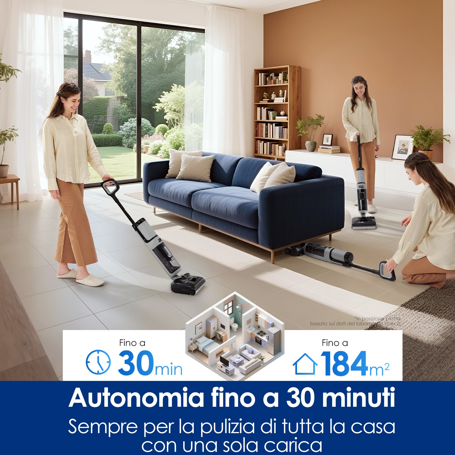 Tineco Nass-/Trockensauger FLOOR ONE i5 Stretch Plus, mit Wischfunktion – 0,80/0,72 l, 210 W