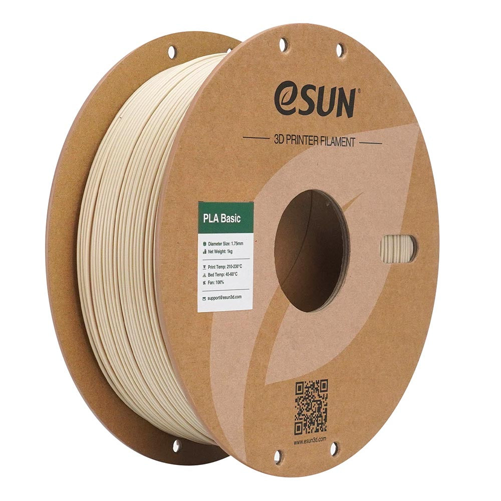 eSun 3D-Drucker-Filament PLA 1,75 mm Knochenweiss, 1 kg