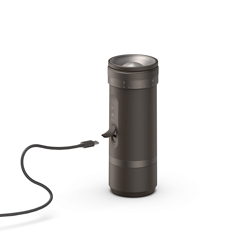 Outin Kaffeemühle Fino OTCG-01-TB – 25 g, Kegelmahlwerk, 28 Stufen – Tundrabraun