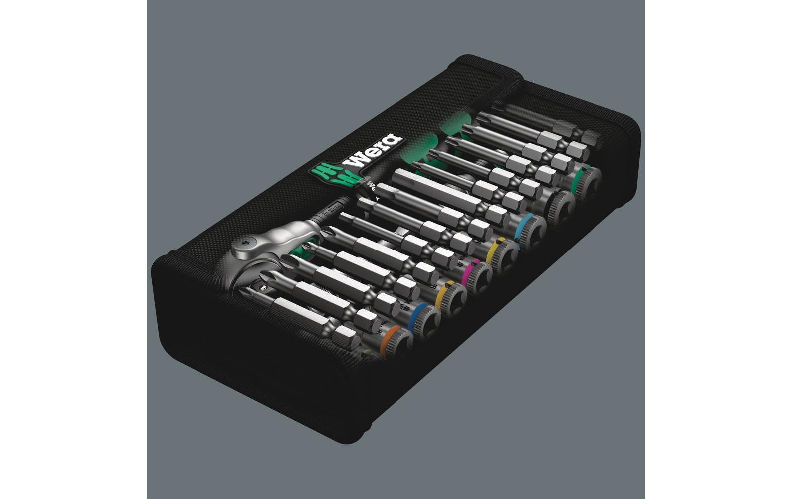 Wera Schraubendreher-Bit-Set Zyklop – 15 Bits – Antrieb 1/4" – 8100 SA 9