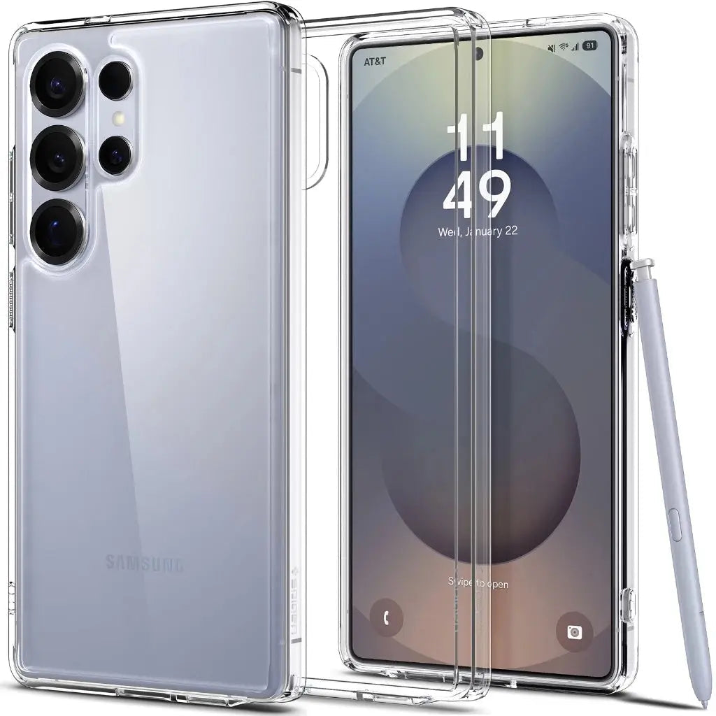 Spigen Backcover – für Samsung Galaxy S25 Ultra, PC+TPU+Silikon, Grün, bis 2 m Sturzsicher