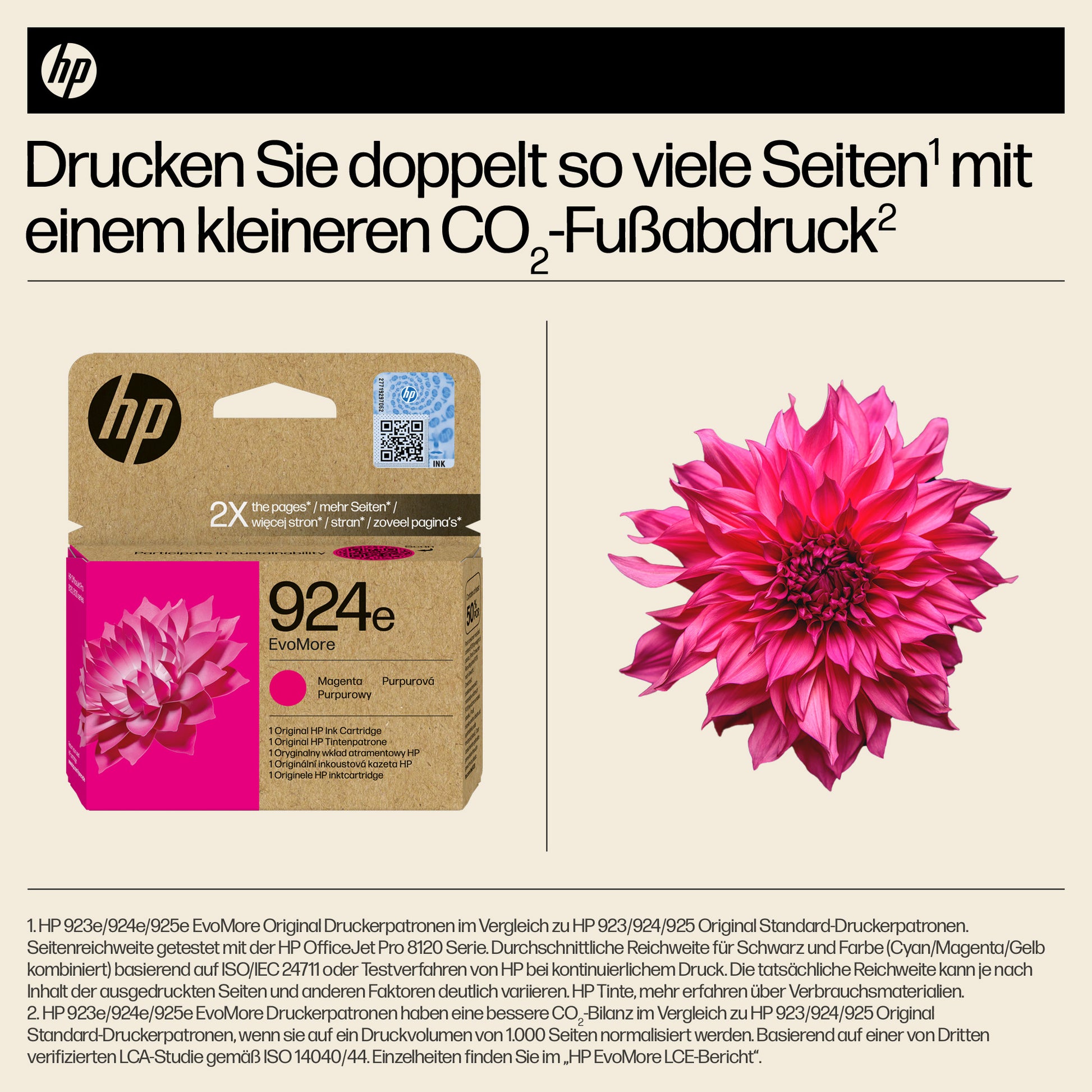 HP 924EXL Magenta Tintenpatrone (Original) – 800 Seiten – für HP 924e