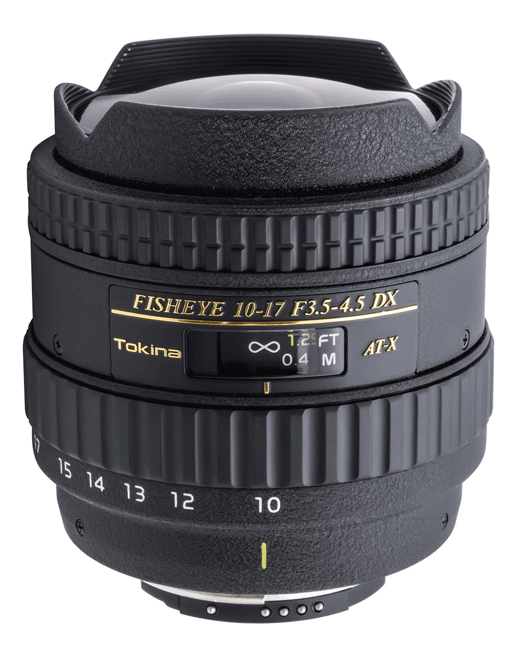 Tokina ATX 10–17mm f/3,5–4,5 DX AF Fisheye-Objektiv – Nikon F – APS-C, Naheinstellgrenze 0,14 m, 350 g