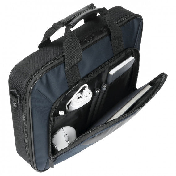 Mobilis Notebook-Tasche bis 14" – Wasserfest, abnehmbarer Schultergurt – Schwarz