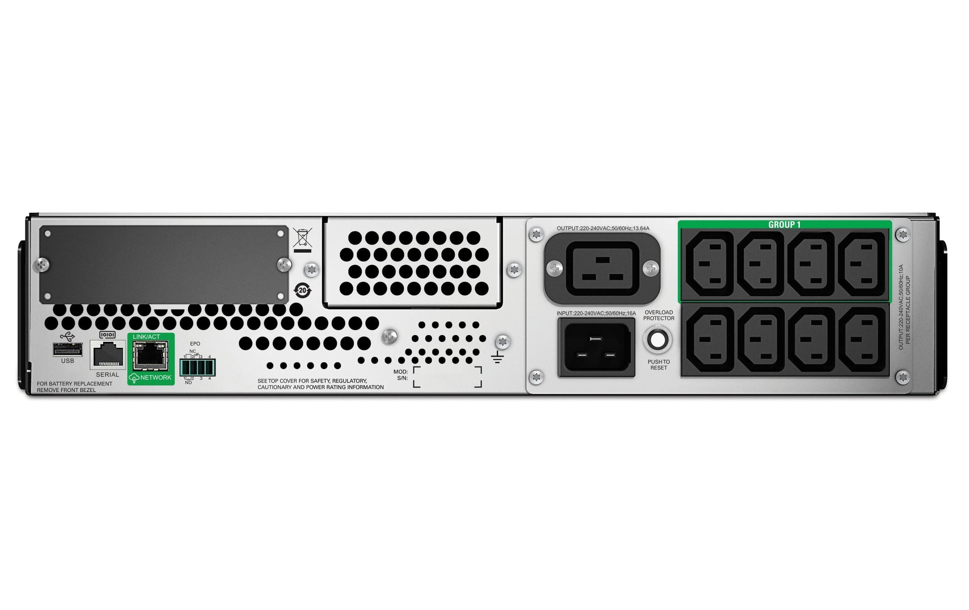 APC SMT3000RMI2UC USV 3 kVA/2700 W Line-Interaktiv – 2U Rack – C13×8, C19×1, Eingang IEC C20