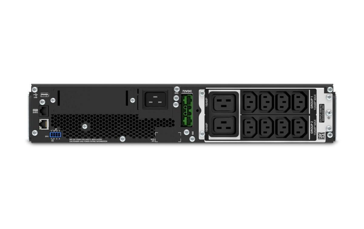 APC Smart-UPS SRT3000RMXLI USV 3 kVA/2700 W Online – 2U Rack – C13×8, C19×2 – Eingang IEC C20