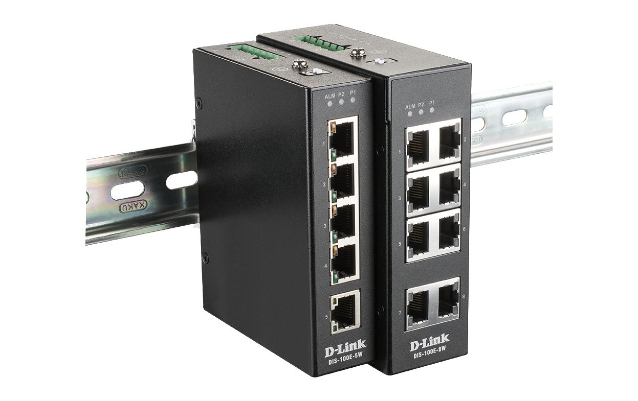 D-Link DIS-100E-8W – Unmanaged L2 Switch – 8× 10/100
