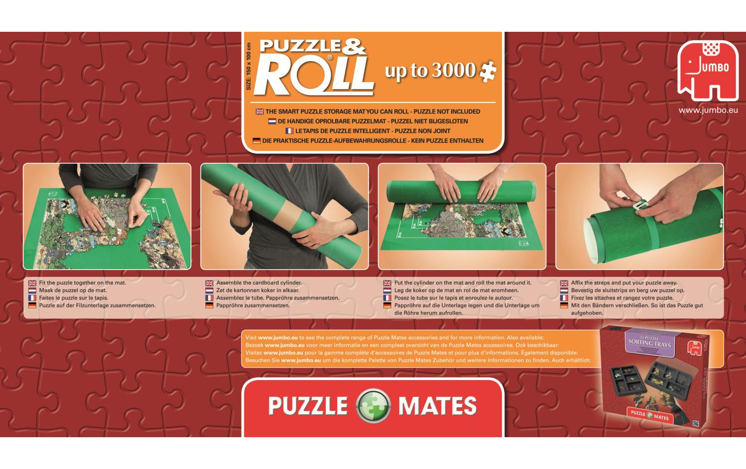Jumbo Puzzlemappe – für Puzzles 1'000–3'000 Teile – ab 12 J. – grün