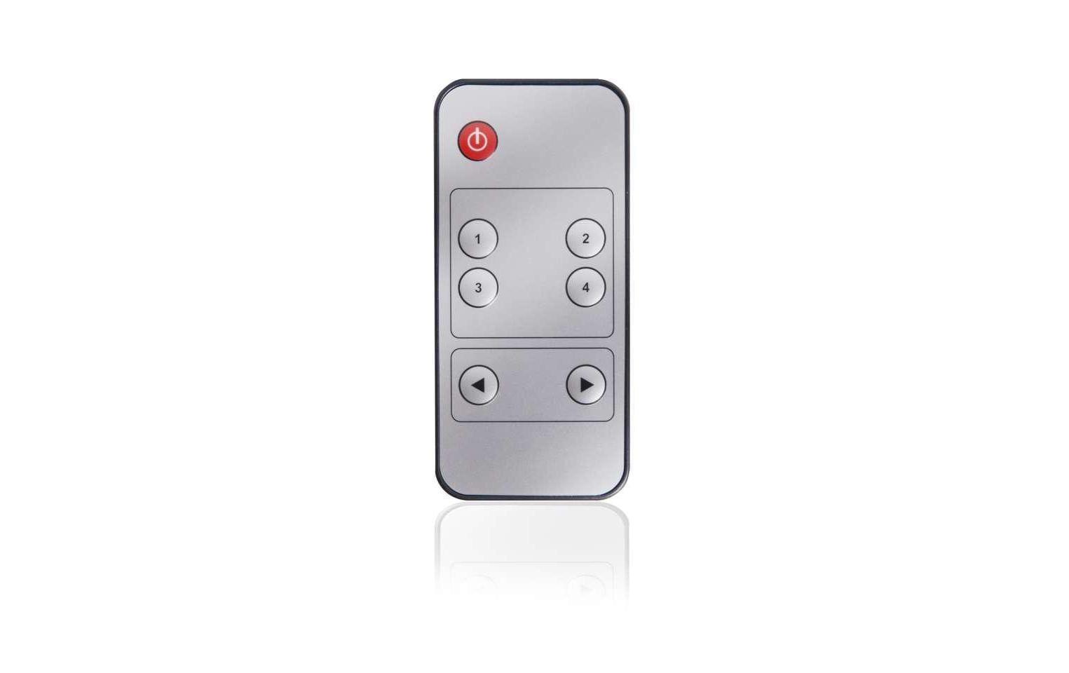 CLUB3D Club 3D – HDMI-Switchbox – 4K UHD, HDMI 2.0a, 4 Eingänge, 1 Ausgang, Fernbedienung – Schwarz, Metall