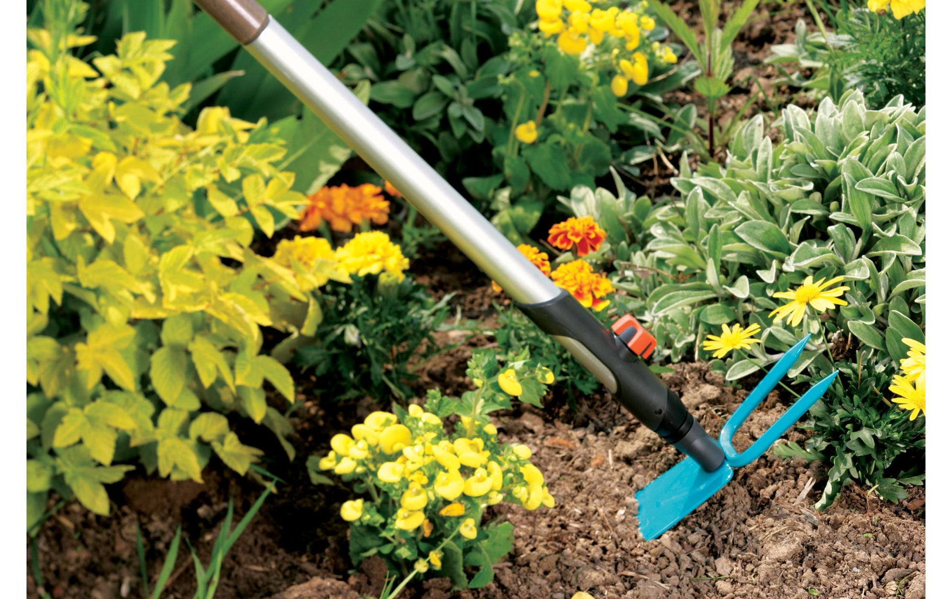 Gardena combisystem Gartenhacke – Klingenbreite 75 mm, 2 Zinken – 1-teilig