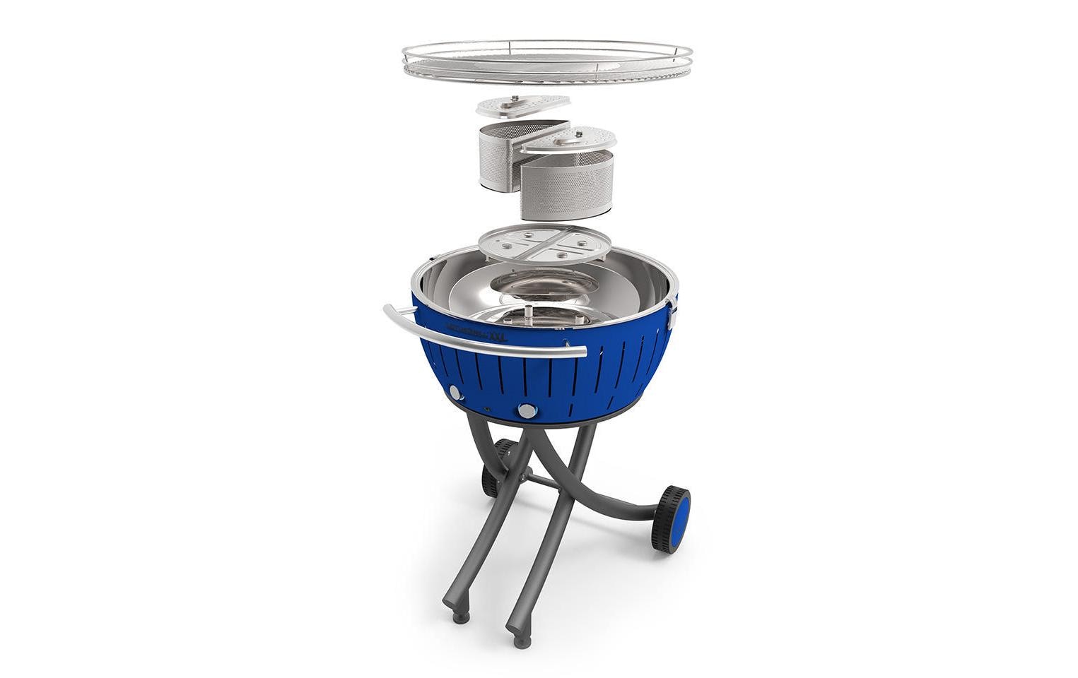 LotusGrill Gartengrill XXL – 57,6 cm Grillfläche, 7,2 kg – Rot