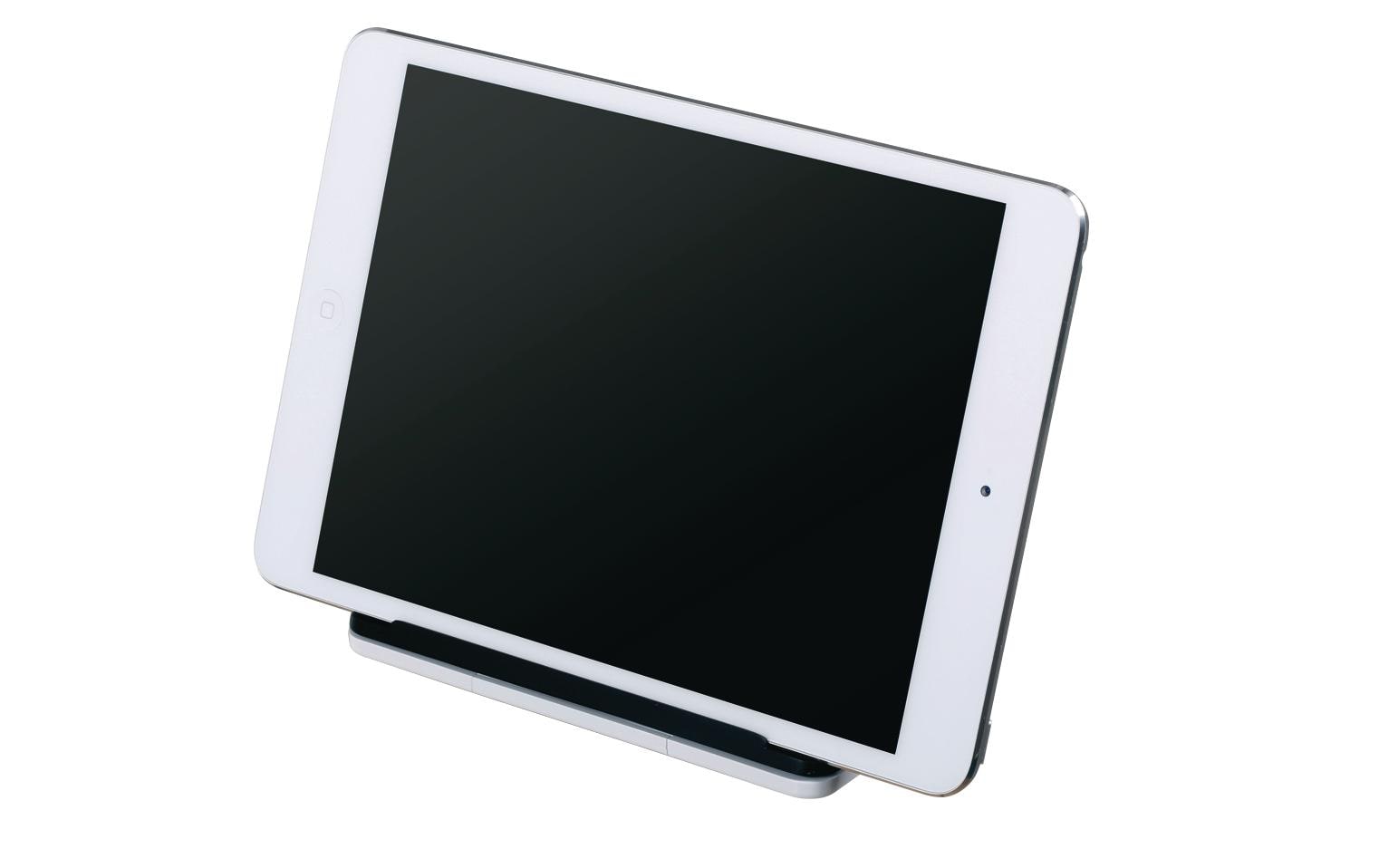 HAN Smart-Line Tablet-Ständer – für Tablets bis 11", kabelgebunden, mit Ladefunktion – Schwarz