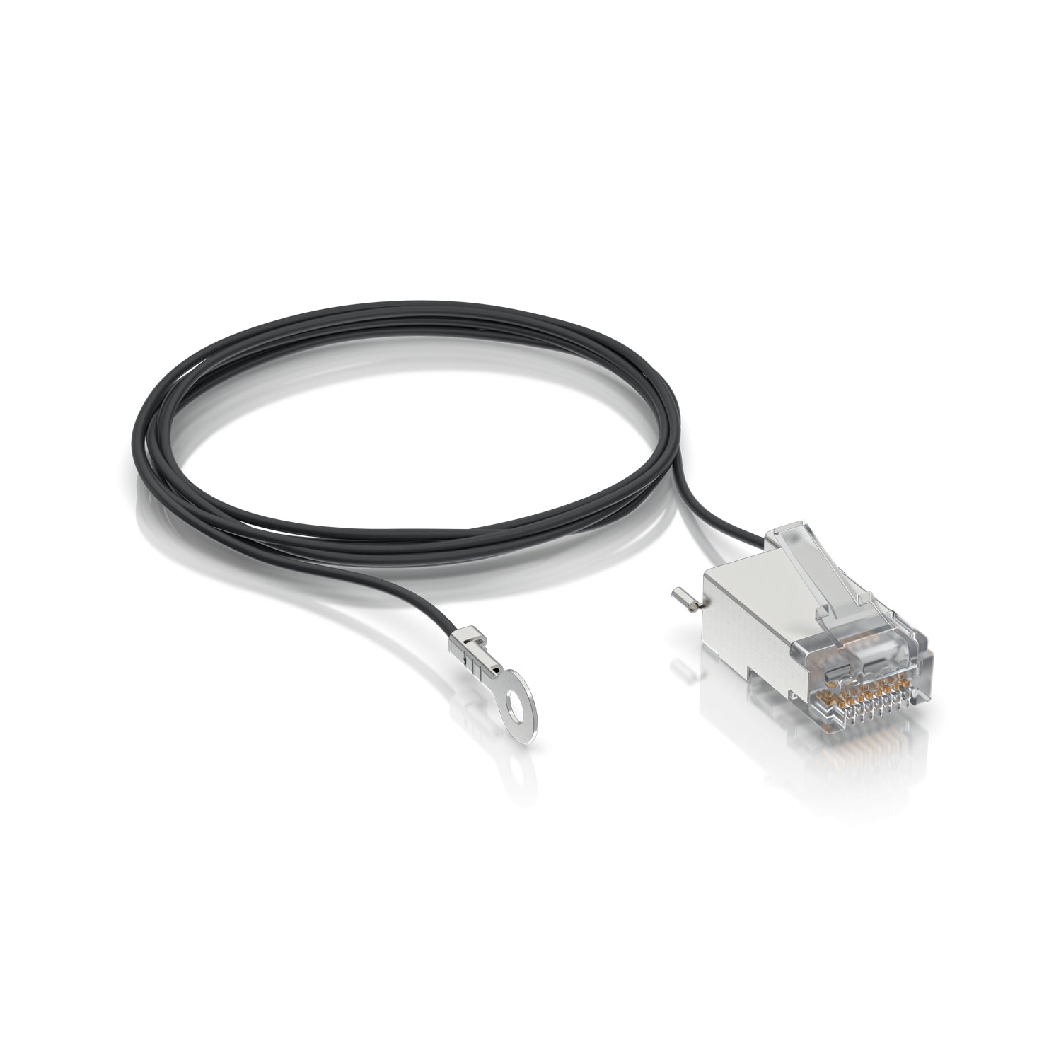 Ubiquiti UISP-CONNECTOR-GND – RJ-45-Stecker, Cat5e, geschirmt, mit Erdung, 20er Pack, 1 m, Schwarz