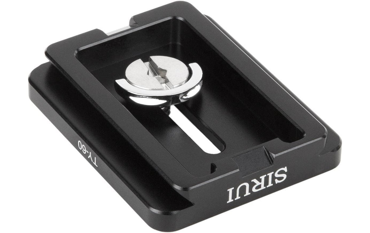 Sirui TY-60 Schnellwechselplatte – Arca-Swiss, 49 × 60 × 10 mm, Aluminium – für 1/4" Stativgewinde – Schwarz