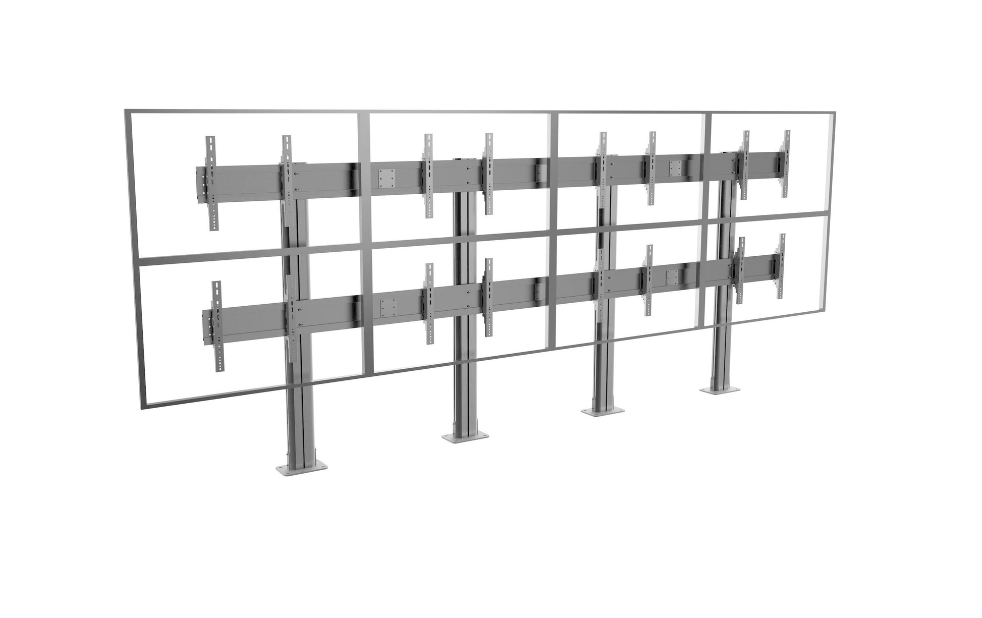 Multibrackets M Public – Videowand-Stand, höhenverstellbar, VESA 800×400, bis 320 kg, für 45″, schwarz