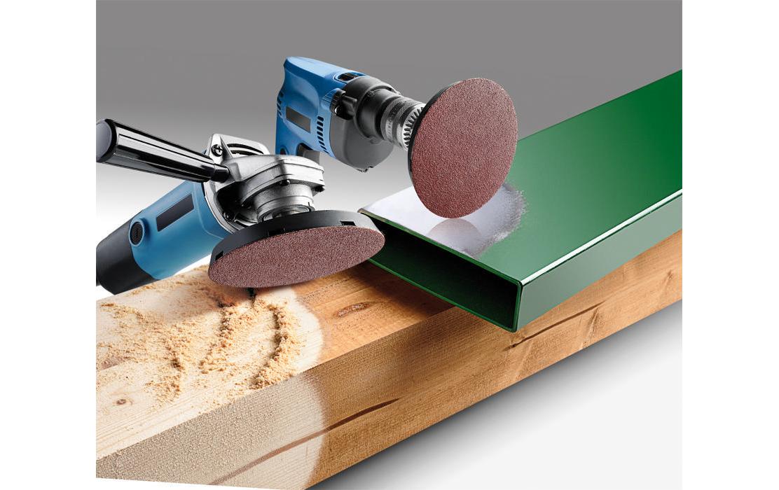kwb Schleifscheibe 125 mm – P120 – für Metall & Holz – 5 Stk