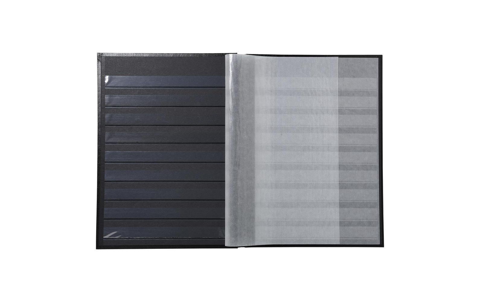 Exacompta Einsteckalbum, 16 Seiten, 22,5 × 30,5 cm, Schwarz, Kunstleder