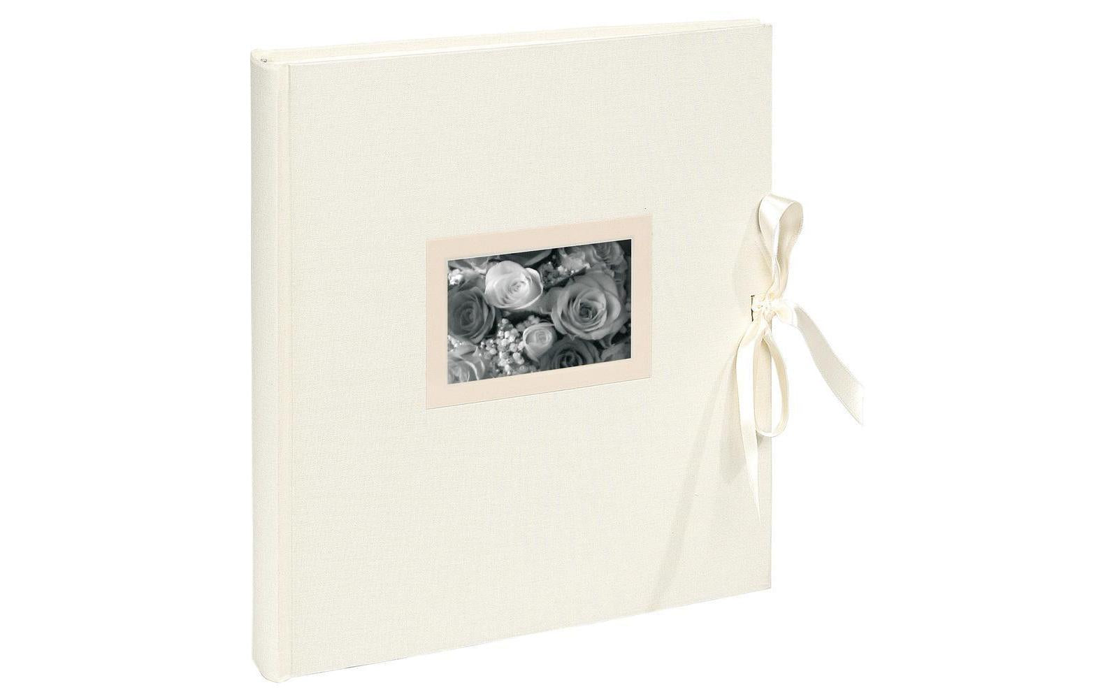 Exacompta Kingsbridge – Fotobuch, 60 Seiten, Weiss, 29 × 32 cm, Textil, Elfenbein, mit Pergamin
