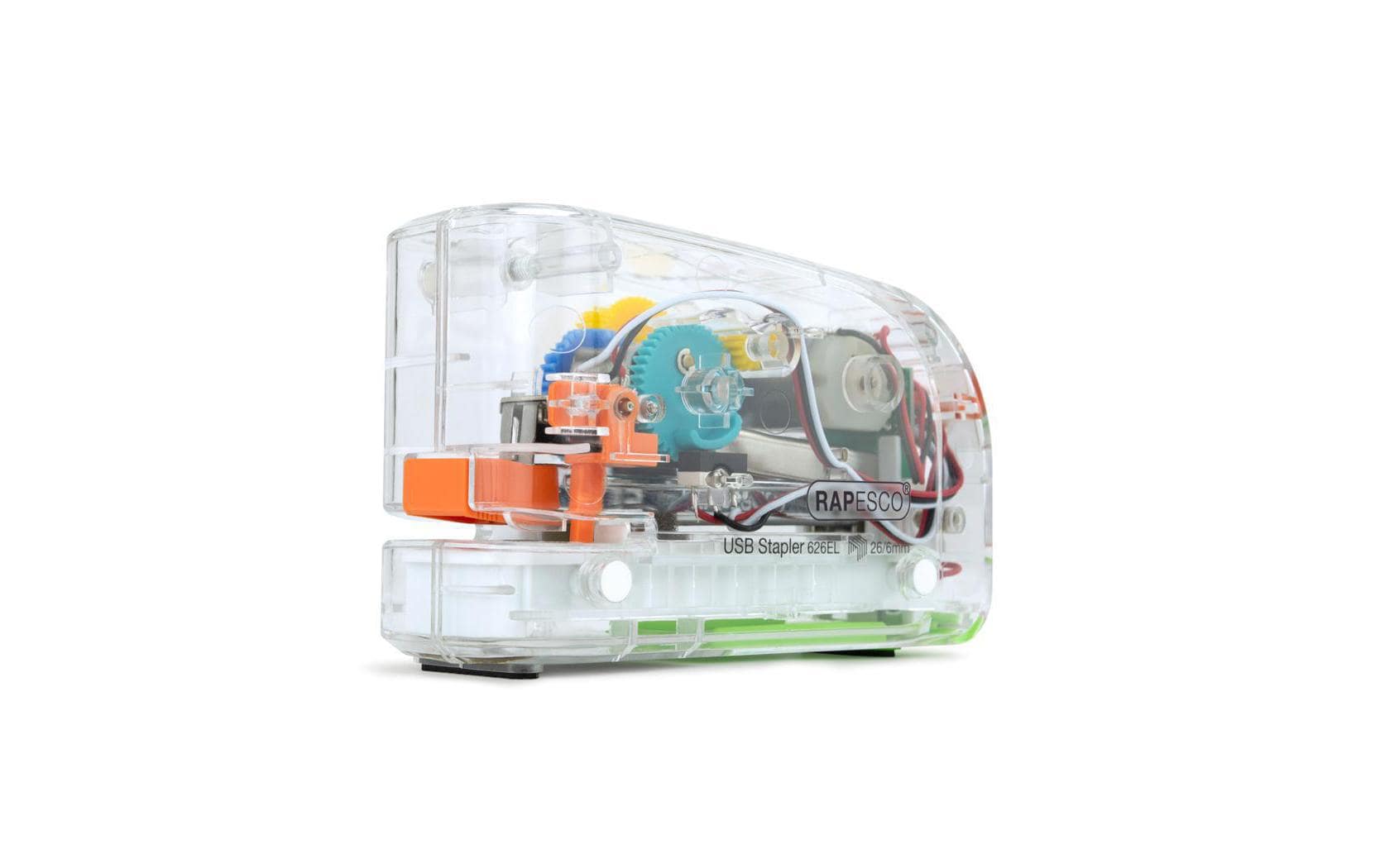 Rapesco 626EL Elektrohefter – 15 Blatt, Akku, Transparent