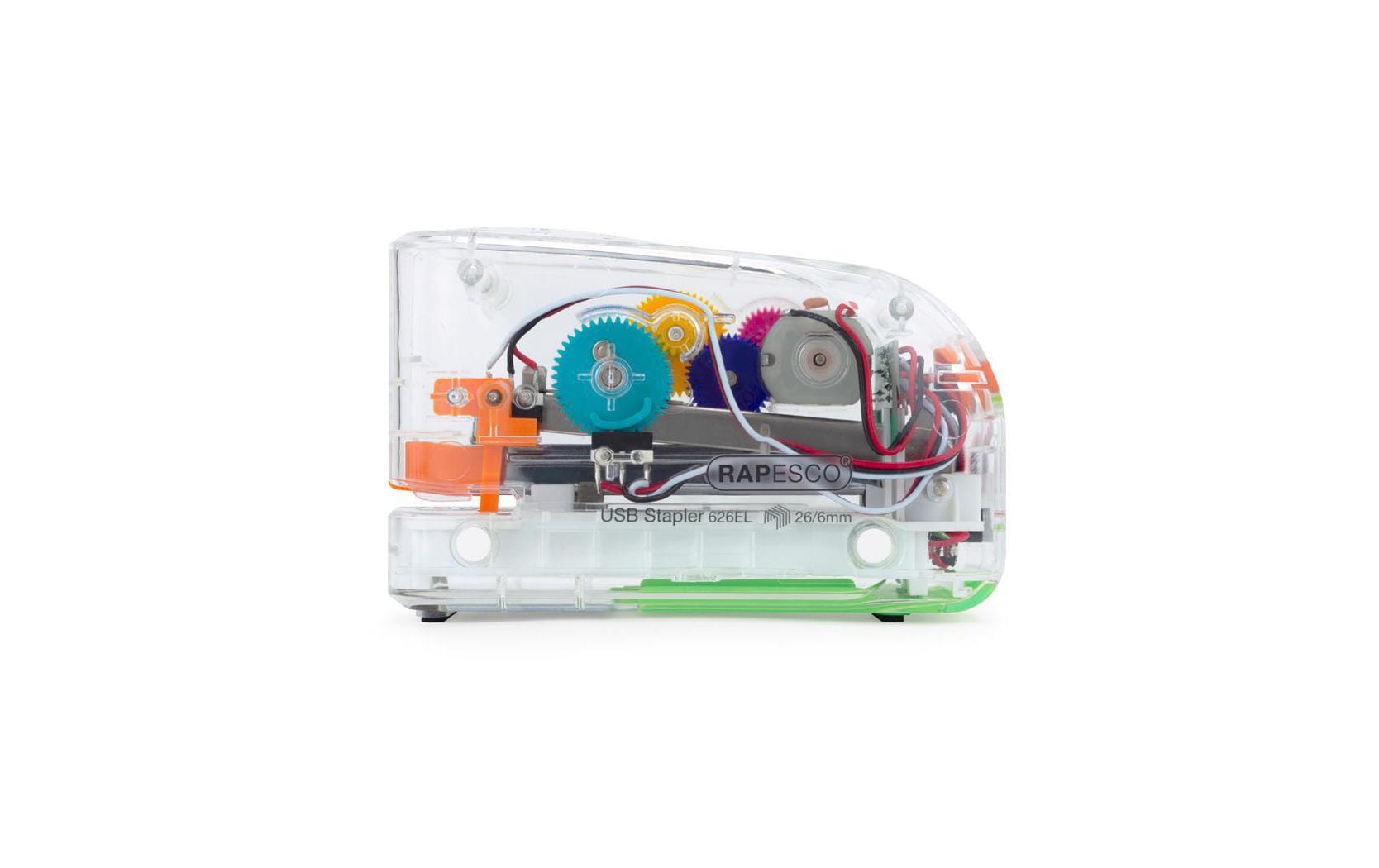 Rapesco 626EL Elektrohefter – 15 Blatt, Akku, Transparent