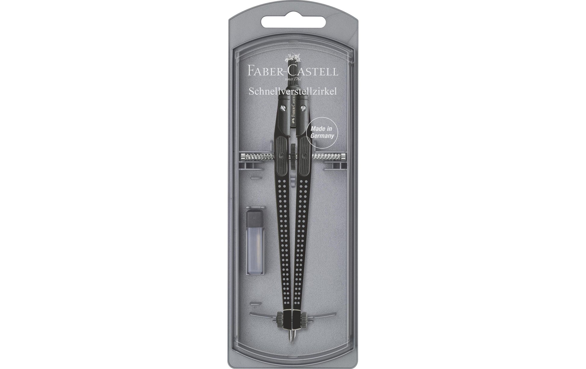 Faber-Castell Zirkel – Schnellverstellzirkel, Schwarz – GRIP