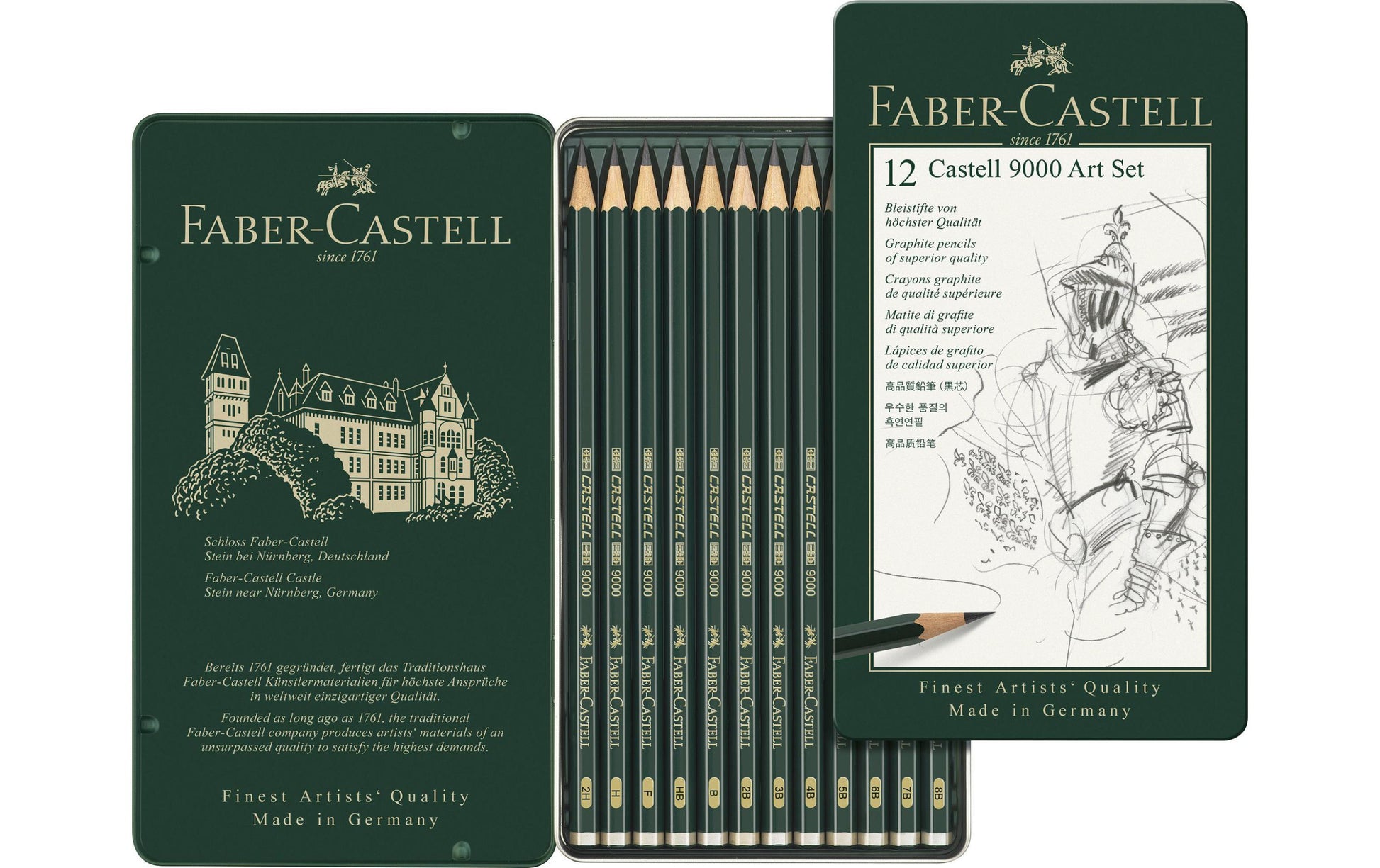 Faber-Castell CASTELL 9000 Bleistift – 12er-Set