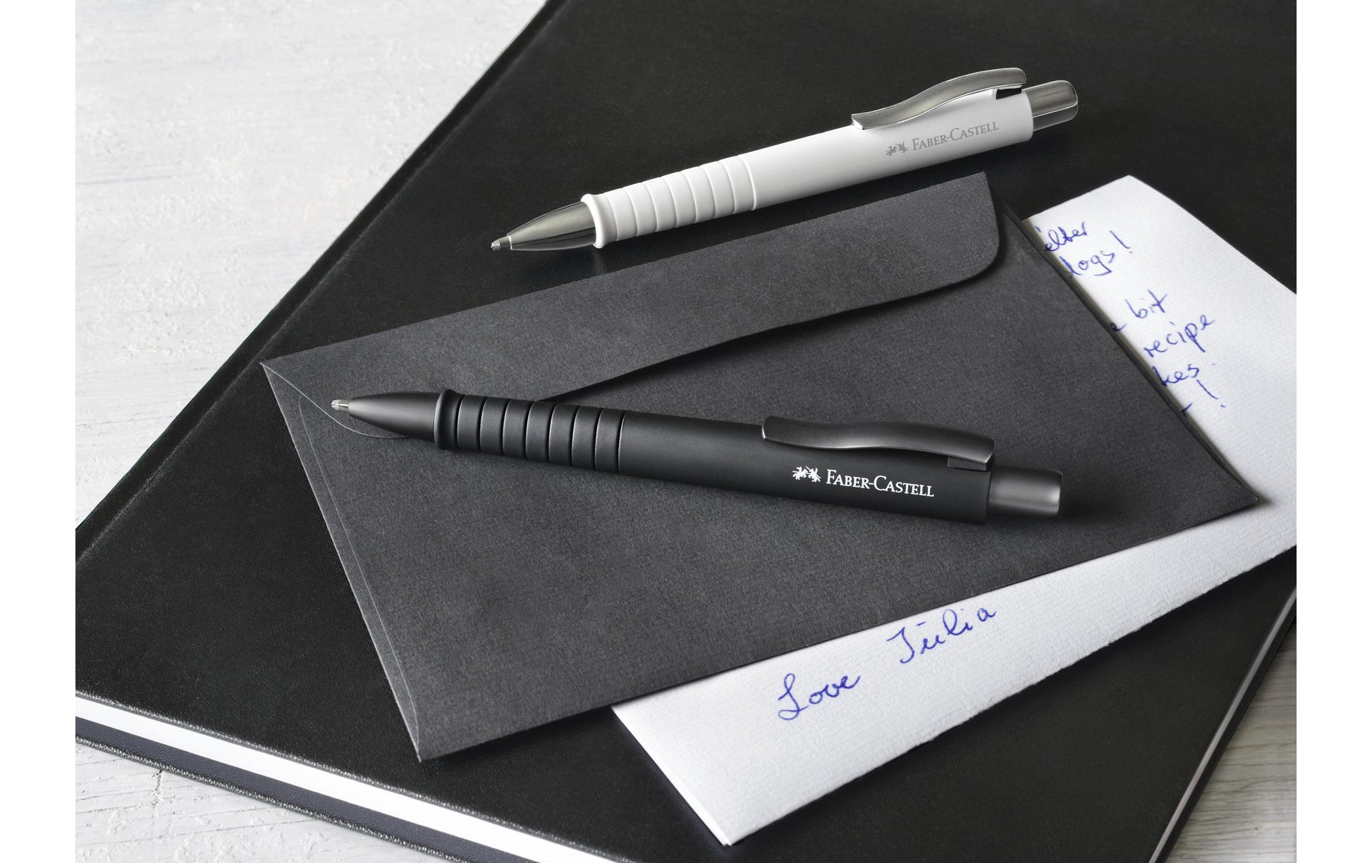 Faber-Castell Poly Ball XB 241190 Kugelschreiber – Blau, Druck, Schwarz, dokumentenecht, nachfüllbar