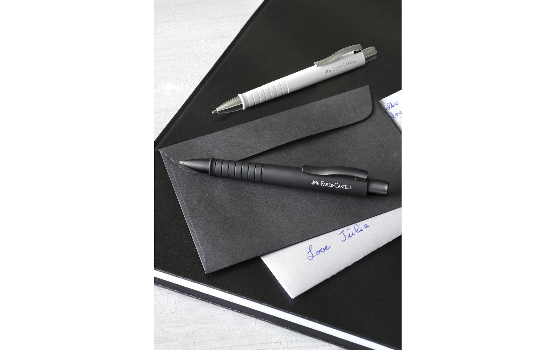 Faber-Castell Poly Ball XB 241190 Kugelschreiber – Blau, Druck, Schwarz, dokumentenecht, nachfüllbar