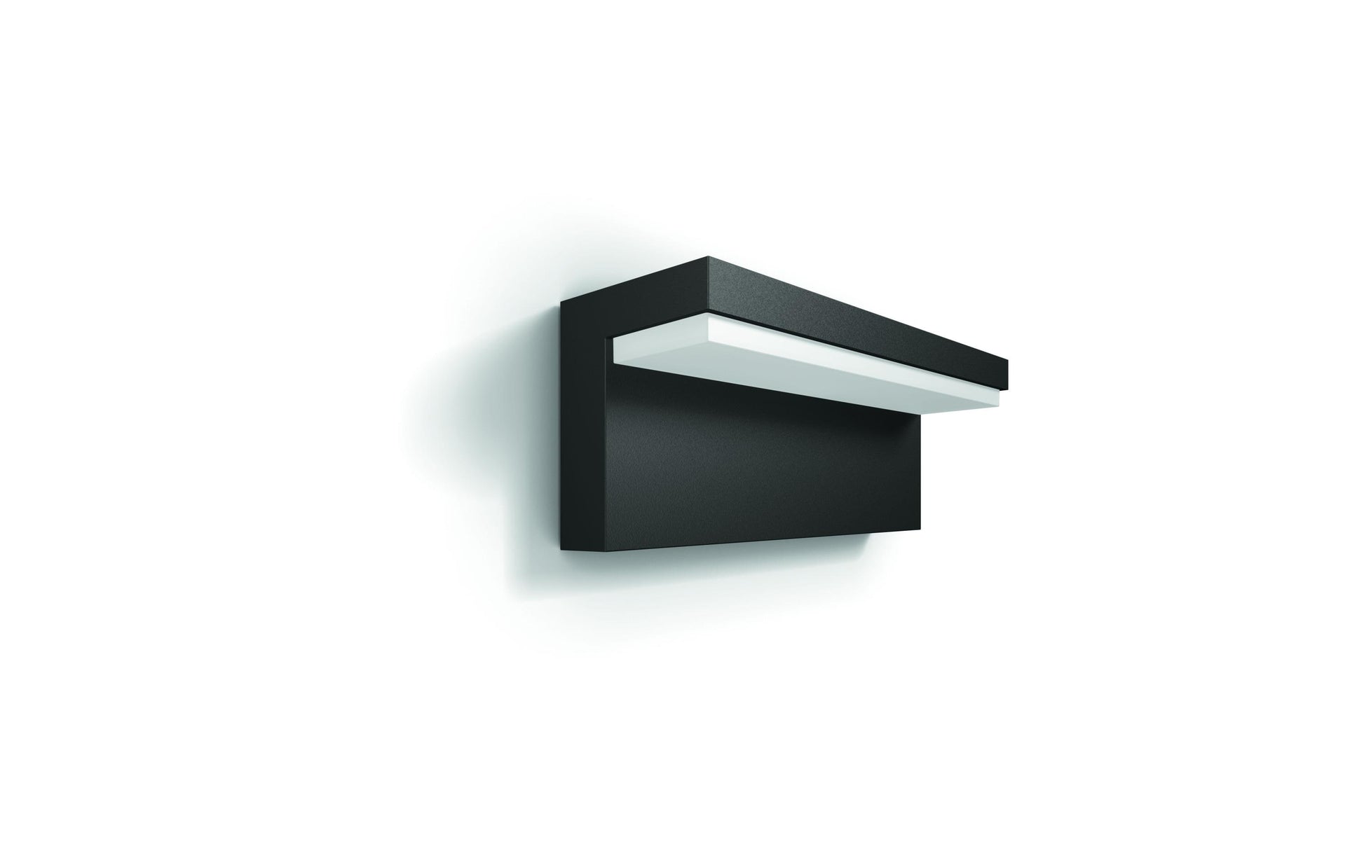 Philips by Signify Philips Aussenwandleuchte – 1 000 lm, 9 W – Warmweiss, 2700 K – IP44 – Netzbetrieb – Anthrazit – Aluminium