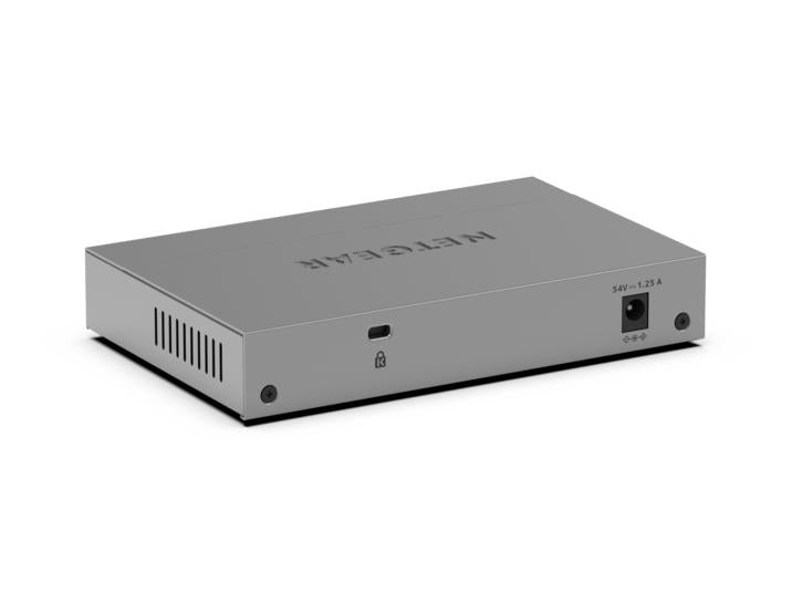 NETGEAR GS105EP – Unmanaged Switch – 5×GbE, PoE+ 63 W, Grau