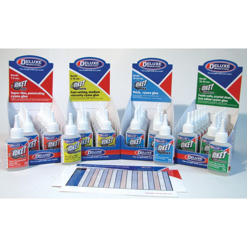 Deluxe Materials Sekundenkleber Roket Odourless Flasche – transparent – 20 g – für Kunststoff