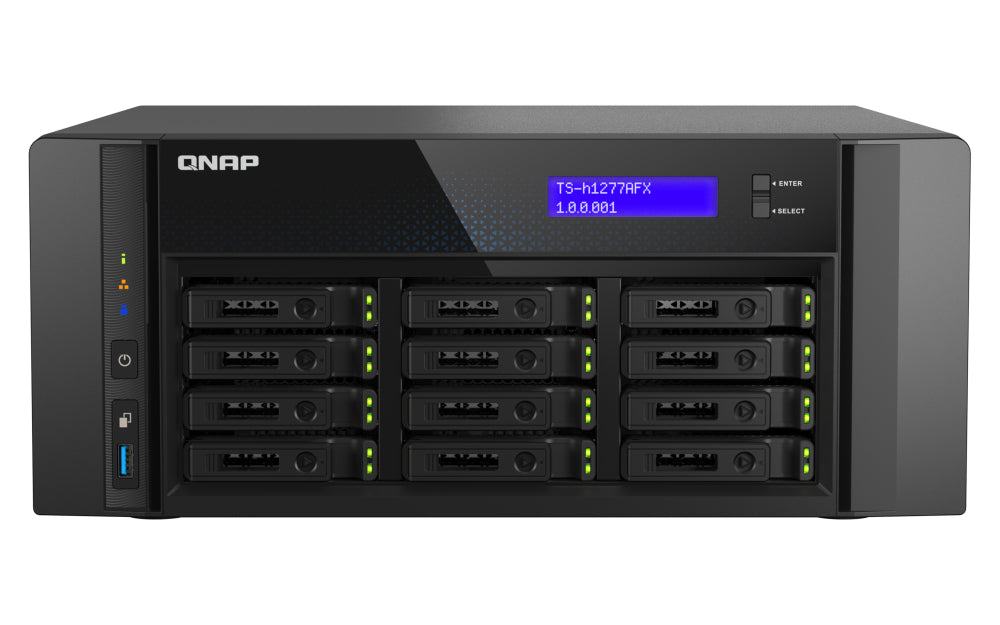 QNAP 12-Bay R7-9000 Speichergerät – 32 GB, SATA, UDIMM DDR5 2,5"