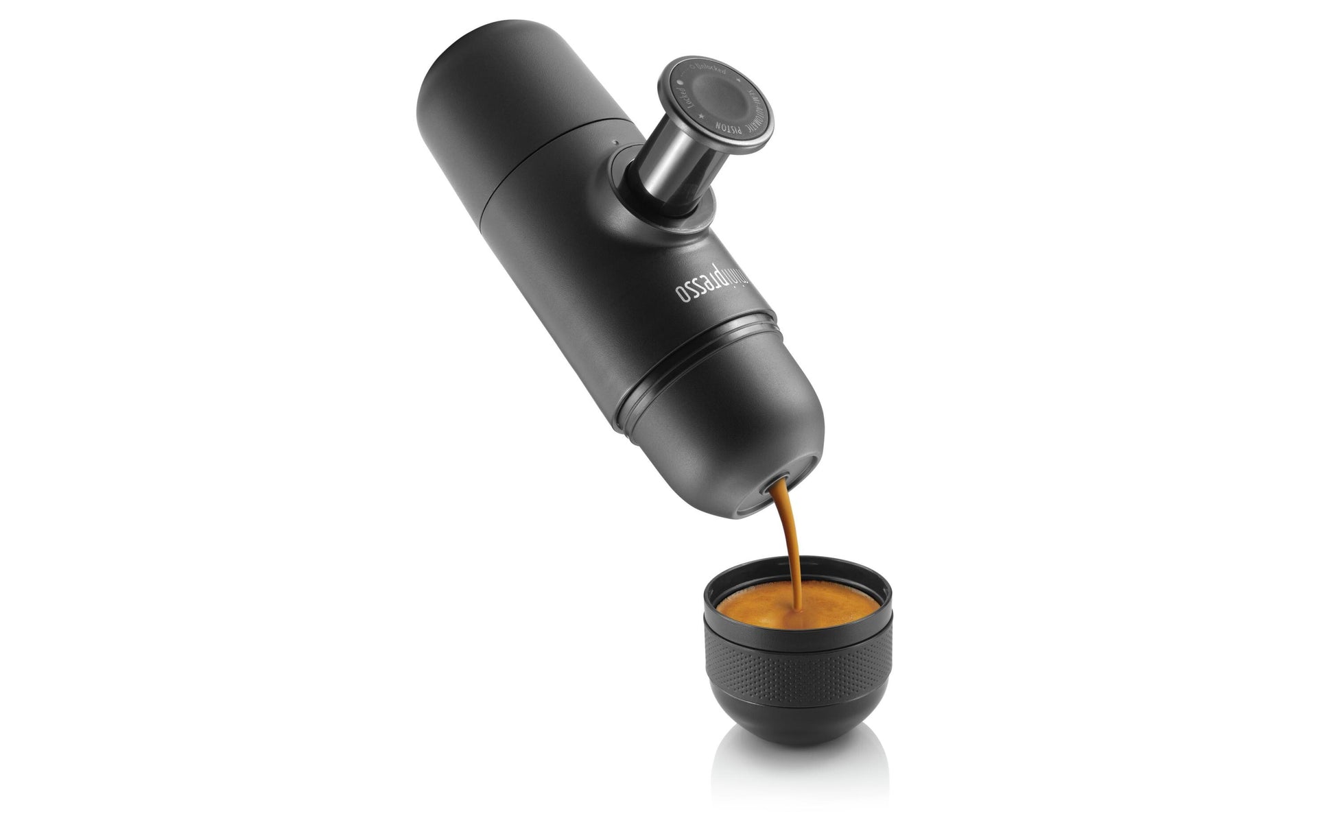 Wacaco Minipresso Ground Espressomaschine (Siebträger) – 8 bar, 0,1 l, schwarz, 6 × 17,5 × 7 cm