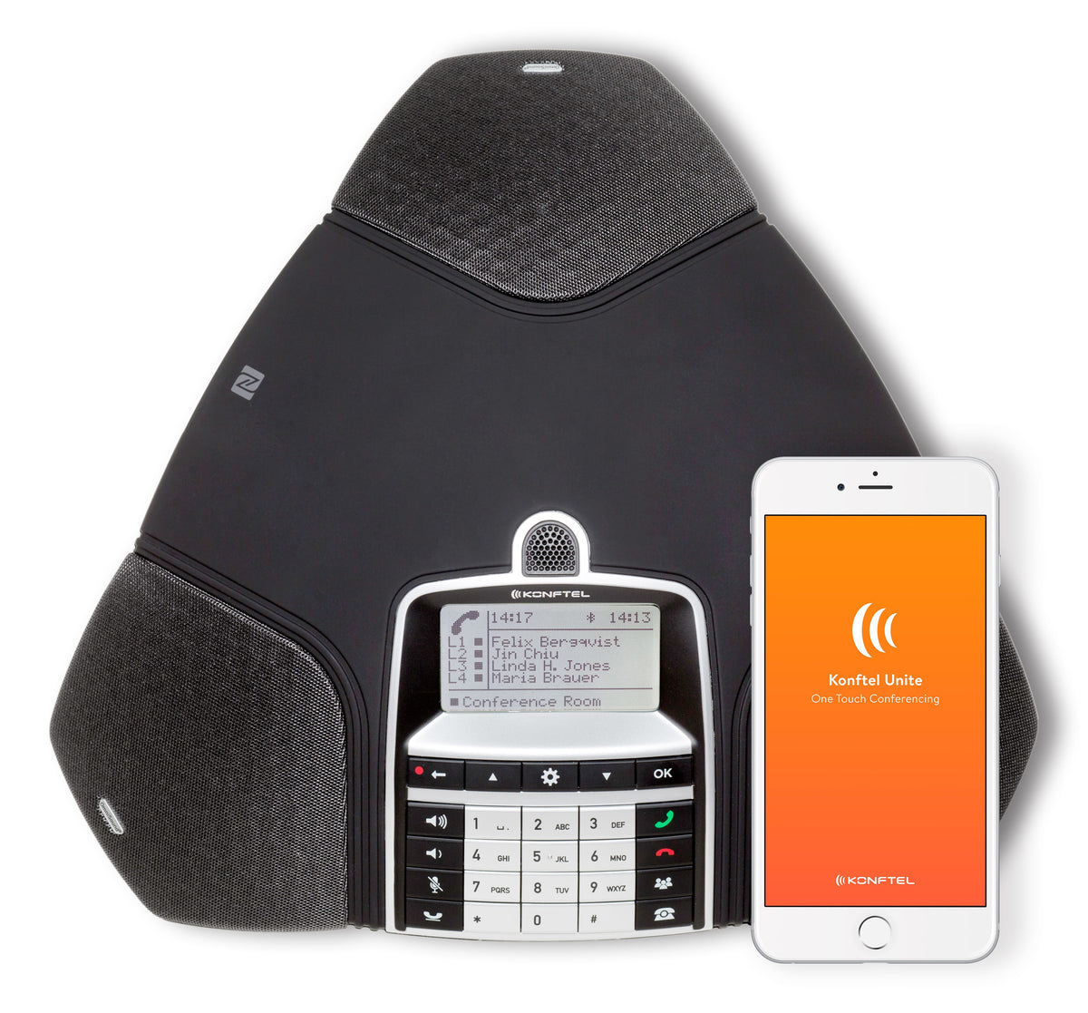 Konftel 300IPx IP-Konferenztelefon – PoE – Mittlerer Raum – Schwarz