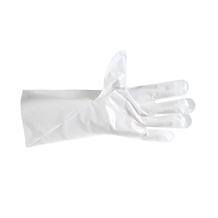 Ansell Einweghandschuhe LLDPE, AlphaTec 02-100/9 – L, 1 Paar – 38 cm, 5-lagig, Vliesfutter, 0,062 mm