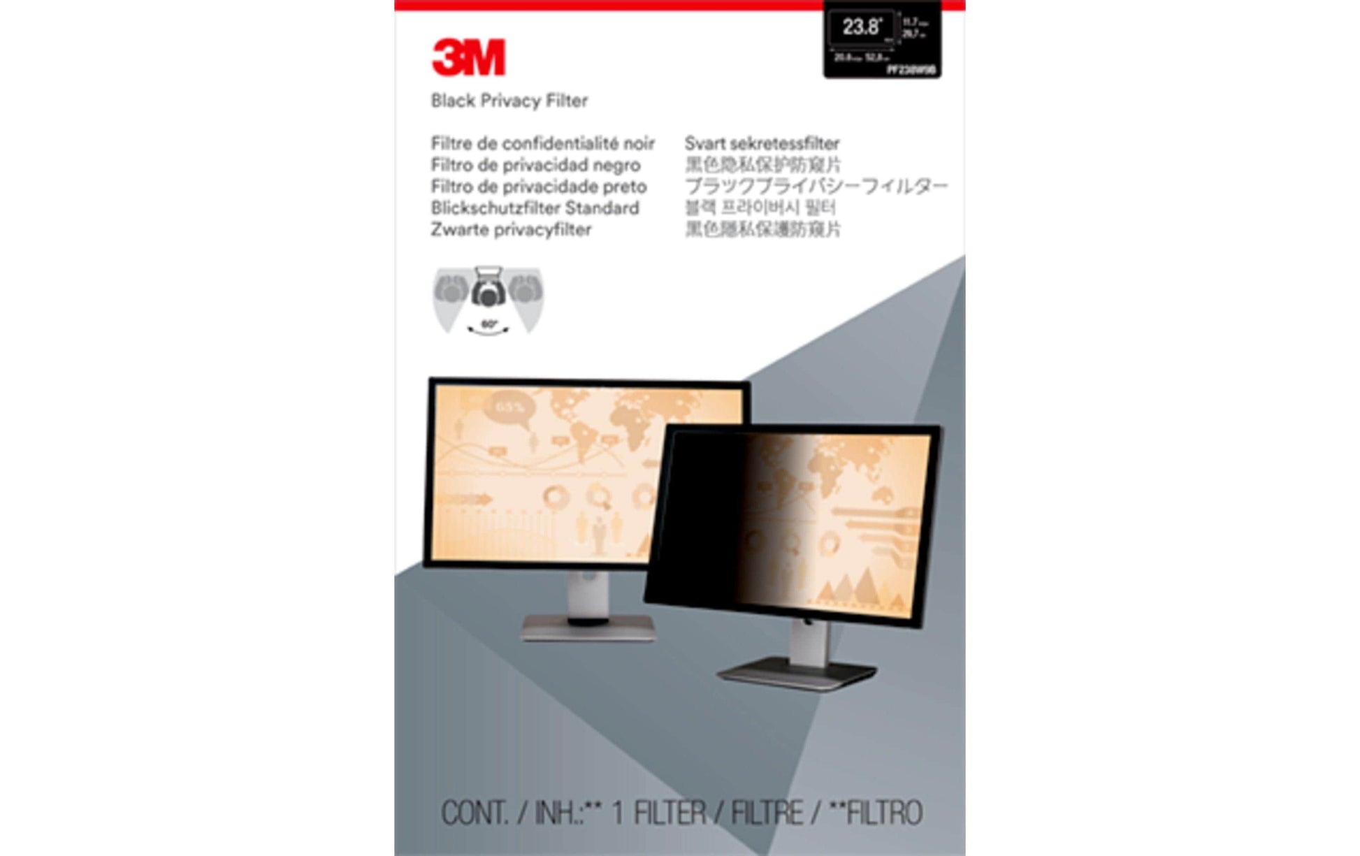 3M Displayschutz für 28" 16:9 Monitore