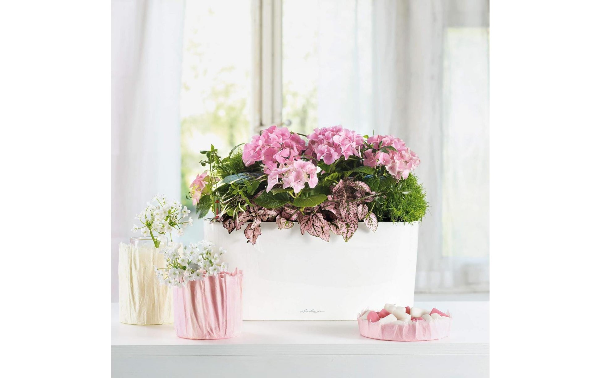 LECHUZA Pflanzgefäss – 40 × 15 × 18 cm, 5000 ml – Polypropylen & Kunststoff, braun